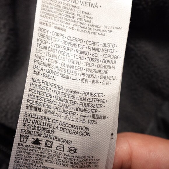 Nike Hooded Windbreaker Jacket Kids 4T Black Fleece-Lined - Picture 6 of 8